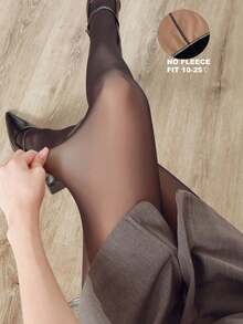 2/1 Pair 80g Black Sheer Tights, Black Skin-Tone Leggings, Daily Stockings, Fashionable Versatile All-Match - Black - View 1