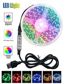 USB Powered RGB LED Light Strip, TV Backlight Strip, Color Changing Ambient Light, Suitable For TV, Computer Monitor, Home Theater Decoration, And Decorative Ambient Light Strip For Room, Living Room And Cabinet - Multicolor - View 7