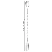 Cuchara de Bar de Acero Inoxidable 304 con Mango Largo, Mezclador de Doble Extremo para Cócteles, Café, Té, Leche y Bebidas, Accesorio para Bar y Cocina - Ver 7