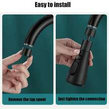 Tatukiko Filter Keran Dapur Universal, Ekstensi Putar, Aerator, Pelindung Percikan, Kepala Pancuran - MultiWarna - View 5