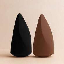 1-Pack High-Quality Multi-Functional Teardrop-Cut Stamp Three-In-One Multi-Shape Non-Latex Angled Teardrop-Shaped Tool, Multi-Functional Makeup Sponge, Cosmetics, Cheap, Room Decor, Dressing Table Makeup Accessories, Powder Puff - Multicolor - View 1