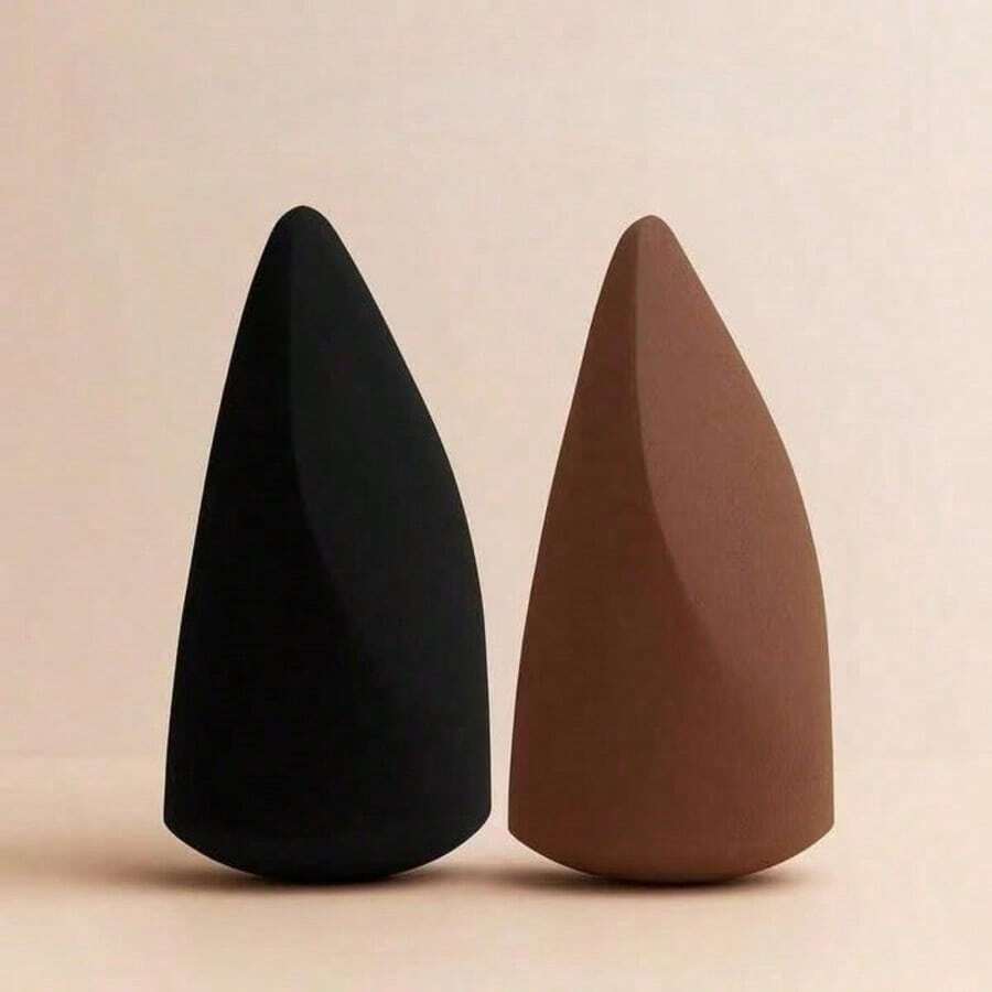1-Pack High-Quality Multi-Functional Teardrop-Cut Stamp Three-In-One Multi-Shape Non-Latex Angled Teardrop-Shaped Tool, Multi-Functional Makeup Sponge, Cosmetics, Cheap, Room Decor, Dressing Table Makeup Accessories, Powder Puff - Multicolor - View 1