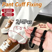 4/2/1pc HAIRK Pant Leg Shortening Elastic Band, Invisible Drawstring Adjustable Buckle, Seamless Design, Detachable Pant Leg, Anti-Drag, Tightening Fixing Strap - Multicolor - View 7