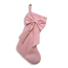 1pc Customized Velvet Christmas Stocking With Bow, Personalized Embroidered Sock, Suitable For Family Holiday Fireplace Decoration, Christmas Gift For Her - Multicolor - View 14