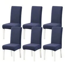 1/2/4/6pcs Diagonal Stripe Chair Cover, Decorative Dust-Proof Elastic Full Coverage Chair Slipcover, Removable And Washable - Multi-color - View 17