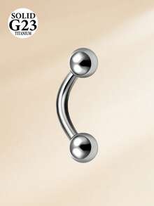 TOKRING أقراط روك وحلقات حاجب مجوهرات ثقب الحاجب باربل منحني من سبيكة التيتانيوم 16G مع طقم كرة حلقات ثقب التراغوس مجوهرات 6 مم 8 مم 10 مم - فضي - مشاهدة 7