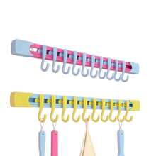 1pc Dopamine Kitchen Cabinet Door Sliding Hook, Sliding Rail Hook Strip, No-Drill Wall-Mounted Storage Rack, Long Hook Over Door Hanging Organizer For Kitchen Bathroom Entryway, Space-Saving Multipurpose, Laundry Closet Dorm, Hats Scarves - View 1