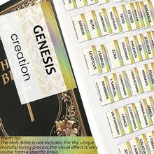80Tabs Golden Bible Index Tabs, 66 Old &New Testament Tabs With Summary Words+14 Blank Index Tabs For Bible Study Journaling,Self‑Adhesive Bible Book Mark Labels, Christian Gift For Christmas Thanksgiving Bible Journaling Study. - Gold - View 1