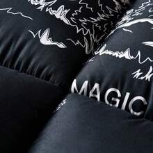 1‑Piece Black Winter Tree Snowflake Print Pet Mattress, Modern Style Polyester Rectangular Quilted Cushion, Roll‑Up Portable Sleeping Pad For Dog Cat Indoor Home Use All Seasons - Black - View 10