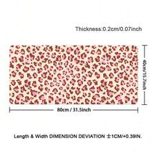 1pc Leopard Print Leather Desk Mat | Light Pink Brown Large Mouse Pad | Waterproof Anti-Slip Wear-Resistant | High-Definition Print Fade-Resistant | Suitable For Laptop/Keyboard/Mouse Storage And Desk Decoration | Home Office Student Desk Accessory - View 13
