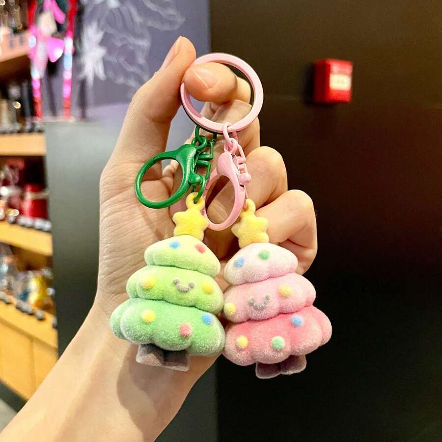 Christmas Tree Keychain, Christmas Tree Pendant Key Ring, Colorful Bag Charm, Suitable For Backpacks And Handbags, Christmas Holiday Gift, Suitable For Teens 14 Years And Older - Christmas Gift - Birthday Gift - Perfect Gift - Holiday Gift - Small Gift - Multiple Styles - View 1