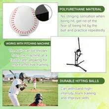 10 Mini Foam Sports Balls - 6 Cm White Baseballs For Party Games, Relaxation And Sports-Themed Decorations - Multicolor - View 2