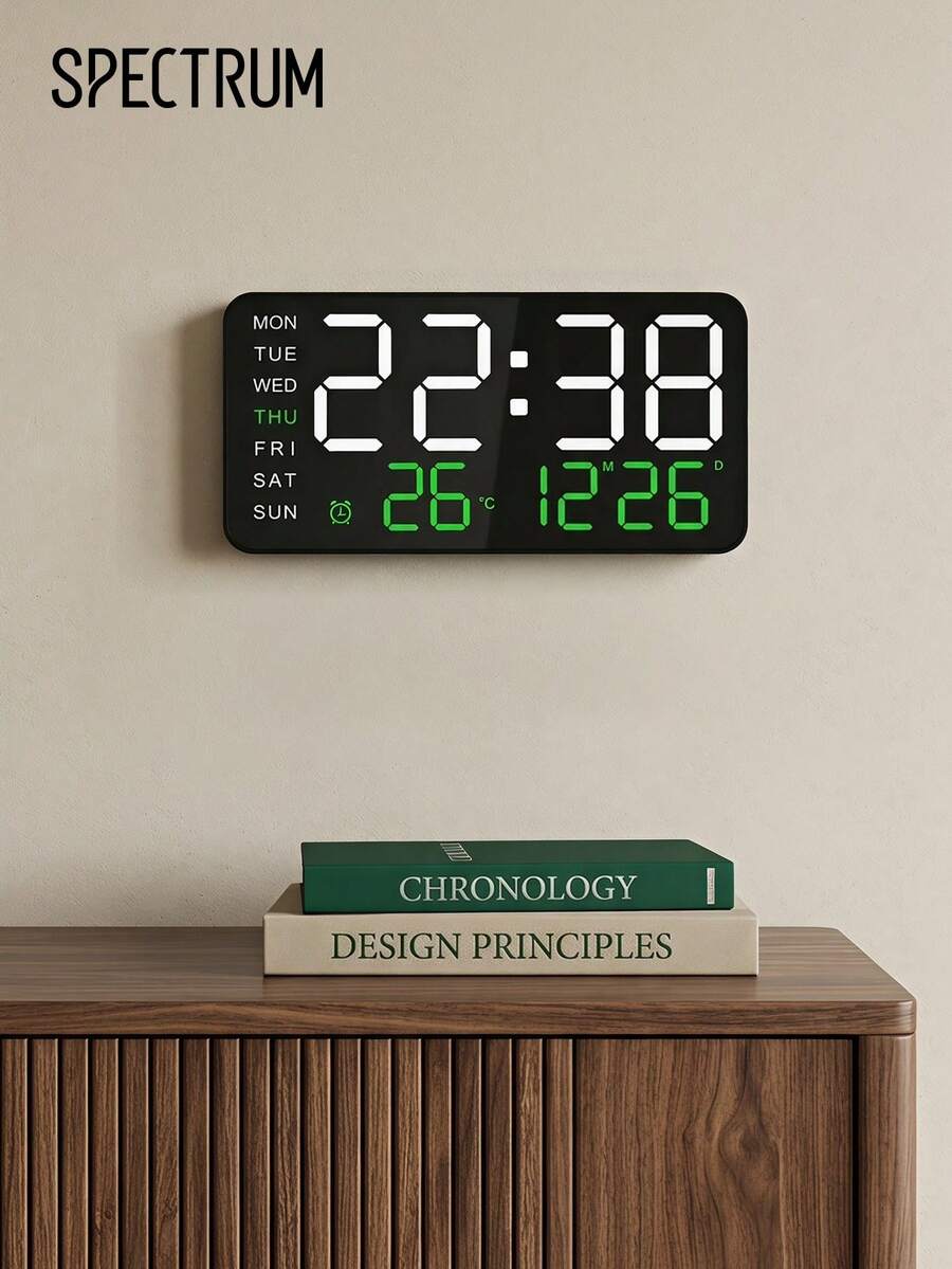 1pc Wall‑Mountable & Table‑Placed Digital Time Clock, Household Time‑Telling Accessory, Practical Daily Home Decor, Perfect For Lounge, Bedroom, Workplace, Dormitory, Guest House And Residential Indoor Settings - multicolor - View 1