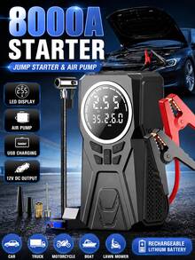 Kompresor Udara dan Pompa Pengisi Angin, Pompa Pengisi Angin Ban Portabel untuk Simulator Roda, Pompa Pengisi Angin Ban Digital 140 PSI Portabel untuk Mobil, Pompa Udara Tanpa Kabel dengan Pengukur Digital & Mati Otomatis, Pompa Sepeda Listrik untuk Mobil, Sepeda Motor, Sepeda, dan Bola - Satu ukuran cocok untuk semua. - View 10