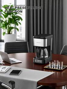 SOKANY 04044 Coffee/Tea Maker, 650W High-Efficiency Heating, Durable Metal Body, Pre-Infusion Technology Enhances Extraction, 750ml Capacity Serves 6 People, 24-Hour Timer Function, Suitable For Dorm, Home And Office - Black - View 10