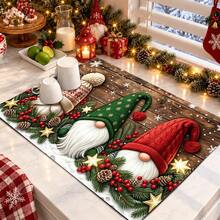 1pc Christmas Themed Printed Pattern Dish Drying Mat, Kitchen Countertop Bowl & Plate Rubber Bottom Drying Pad, Party Decoration, Super Absorbent Hidden Stain Dish Drying Mat, Soft Diatomaceous Earth With Rubber Backing Multi-Functional Kitchen Home Mat, Quick Dry Mat For Coffee Machine & Dish Rack, Kitchen Countertop Coffee Mat & Dish Drying Pad - LL LSD024 - View 2