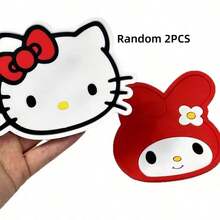 Sanrio Cartoon Coasters, Hello Kitty & My Melody Insulated Cup Mats, Cute Non-Slip Drinkware Coasters, Home Kitchen Coffee Tea Cup Decorative Table Mats - A - View 11