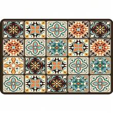 1pc Extra Large Draining Mat, Vintage Print, Bar Countertop Waterproof Mat, Drying Mat, Drainage Mat, Coffee Machine Mat, Coffee Cup | Tableware Draining, Absorbent Quick-Drying Draining, Waterproof & Oil-Resistant, Washable & Reusable, Suitable For Kitchen | Cafe, Tea Cup, Coffee Cup, Coffee Machine Accessories, Home Decor For Coffee Lovers, Rental Renovation, Perfect As Housewarming Gift, Halloween Gift, Christmas Gift - Multicolor - View 6