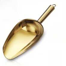 1pc Metal Ice Scoop, Suitable For Ice Maker, Kitchen Freezer, Wedding Party, Pet Food, Candy Spoon, Beach Shovel (Gold) - Multicolor - View 11