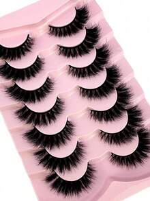 Hot 7 Pairs Cat Eye Eyelashes 3D Mink Eyelashes Fluffy Soft Slender Natural Crisscross Eyelash Extension Reusable False Eyelashes Mink False Eyelashes - View 7