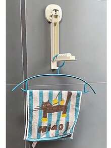 Multi-Functional Retractable Folding Suction Cup Clothes Hanger, Wall-Mounted Window Drying Rack, Drill-Free Hook, Portable Travel Clothing Drying Rack, Simple Foldable Dorm Laundry Rack, Suction Cup Storage Organizer - Multicolor - View 6