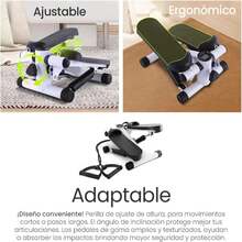 Mini Escaladora Fitness con Monitor LCD y Bandas de Resistencia Removibles para Ejercicio en Casa - Mini stepper - Ver 6
