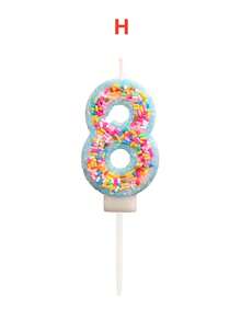 Light Blue Glitter Border Rainbow Candy Birthday Number Candle, Autumn Decor, Souvenir, Camping, Kitchen, Christmas, Party Gift, Kitchenware, Home Decor & Accessories, Party Decoration & Supplies - View 20
