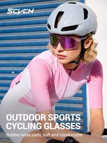 1pc SCVCN Unisex Sports Glasses For Outdoor Pickleball, Running, Hiking, Cycling, Driving - Multicolor - View 2