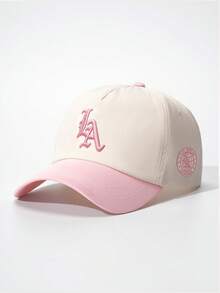 1pc Men's Fashion "LA" Baseball Cap, Breathable Adjustable Sun Hat, Suitable For Outdoor Activities & Travel - Multicolor - View 9
