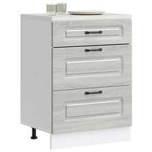 Gabinete de cocina de madera de ingeniería vidaXL Kalmar Sonoma Grey - Gris - Ver 1