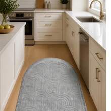 Modern Ivory Area Rug For Living Room | Soft Minimalist Contemporary Carpet Made In Turkey - Light Grey - View 7