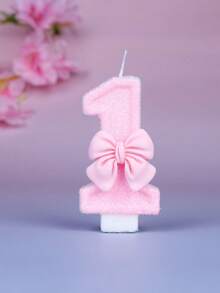 1pc-12pcs Straight Candles Creative Number Candles Cute Bowknot Birthday Candles Holiday Party Anniversary Cake Candles Pink - Pink - View 19