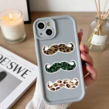 50pcs Colorful Leopard-Print Mustache Stickers Decals, Easy To Apply And Peel, PVC Self-Adhesive Stickers, Suitable For Journals, Scrapbooks, Laptops, Water Bottles And Travel Crafts - Black - View 9