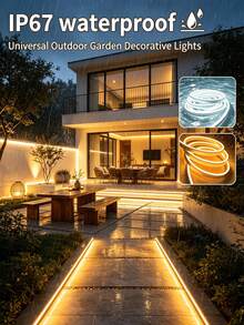 1m/2m/3 Meters/4m/5m LED Neon Flexible Light Strip, USB Powered With Button Switch And Dimmable, Decorative Light Strip For Bedroom, Living Room, Display Cabinet, Bathroom Mirror Fill Light - White - View 6