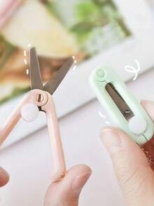 Morandi Style Portable Mini Keychain Scissors, Compact Foldable Multi-Function Small Scissors, Suitable For Handicrafts And Daily Use - A Variety Of Styles - View 1