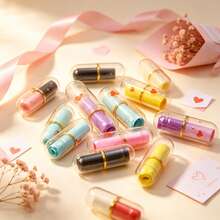 500pcs Confession Capsules, Information Capsules, Letter Love Pills, Transparent Mini Wishing Gift For Lovers - Multicolor - View 2