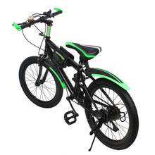20 Inch Mountain Bike, Carbon Steel Rigid Frame, PU Sponge Cushion, Front And Rear Brakes, With Mudguards & Water Cup Holder, For Road And Mountain Riding - Green - View 8