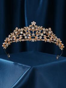 Women's Gold Crown - Rhinestone Design, Suitable For Weddings, Birthdays, Parties, Halloween Costumes And Balls, Also A Beautiful Gift Choice. - Gold - View 4