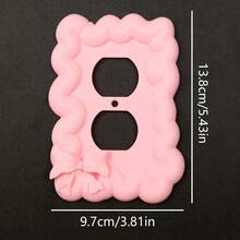 Pink Bow Wavy Light Switch Cover Plate, Cute Decorative Wall Switch Protector,Bow Tie Wall Plate Light Switch Cover | Decorative Panel Power Outlet Cover For Kitchen, Office, And Hote - Multicolor - View 10