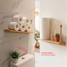 Rak Penyimpanan Tempat Tisu Toilet, Tempat Tisu Handuk Kamar Mandi, Rak Tisu Gulung Dinding Tanpa Pengeboran, Tempat Penyimpanan Ponsel Multifungsi, Tempat Tisu Toilet, Penyimpanan Dinding, Rak Penyimpanan Toilet Hotel/Homestay - View 4