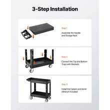 Storage Island & Carts - 39.96 X 17.72 X 33.46 In - View 6