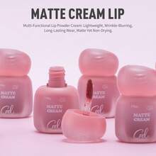 CZEL Kuzhi Soft Matte Cotton-Feel Lip & Cheek Cream Matte Lipstick Long-Lasting Moisturizing Brightening Non-Fading - B02 Rose Dun Dun - View 3
