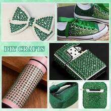 Set 24 Buah Rhinestone Hijau, Kit Dekorasi Pakaian Buatan Tangan yang Menakjubkan, Batu Permata Resin Jelly Berbagai Ukuran, Dekorasi Batu Permata Hijau, Rhinestone Resin Datar Cocok untuk Pakaian Buatan Tangan, Riasan Wajah DIY - hijau - View 4