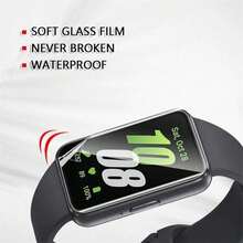 3PCS Compatible With Samsung Galaxy Fit 3 Anti-Scratch Screen Protector Soft Hydrogel Film HD Clear Flexible Skin Shield Full Coverage Durable TPU Film Case Protective Cover Watch Accessories - 3 Pieces Of Hydrogel Film - View 6