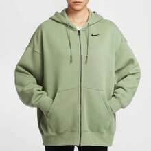 Nike Women's Fleece-Lined Hooded Jacket, Casual & Versatile, Light Green - Green - View 3