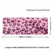 Pink Heart Leopard PU Leather Desk Mat, Large Waterproof Anti-Slip Mouse Pad, Easy Clean Desktop Protector For Office Study Makeup Gaming - View 12