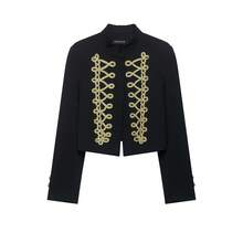 Camellia Autumn/Winter New Women's European And American Style Fashion Minimalist Versatile Short Jacket - Black - View 3
