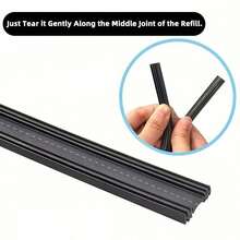 2pcs 6mm Universal Car Windshield Wiper Blade Rubber Strips, 28 Inch Natural Rubber Frameless Replacement Refill, High Carbon Content Cuttable Quiet Durable, Suitable For Most Car Models All-Weather Wiper Accessories - A - View 3