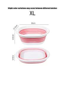 1pc Foldable Basin With Wrist Strap, Wash Basin/Vegetable Basin/Foot Basin, Easy To Clean, Lightweight And Foldable, Thickened Plastic Washing Bucket, Suitable For Foot Soaking, Laundry, Vegetable And Fruit Washing, Home, Dorm, Camping And Travel Use - Multicolor - View 18