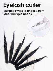 New Fiber Tip Eyelash Extension Tweezers, 90 Degree Bent Angle Precision Design, Suitable For All Eyelash Enthusiasts, Professional Grade Eyelash Transplant Tweezers - Multicolor - View 1